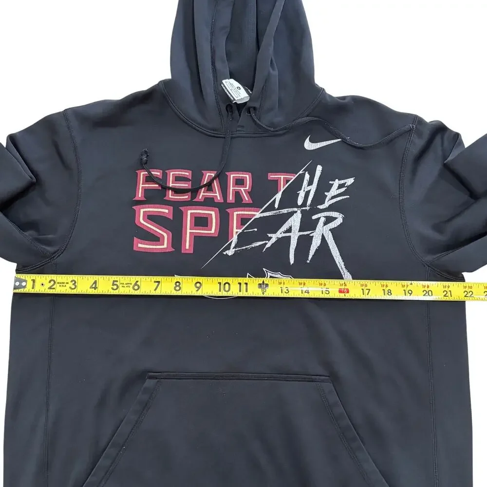 Florida State Seminoles Nike “FEAR THE SPEAR” Hoodie Sweatshirt Black Medium FSU